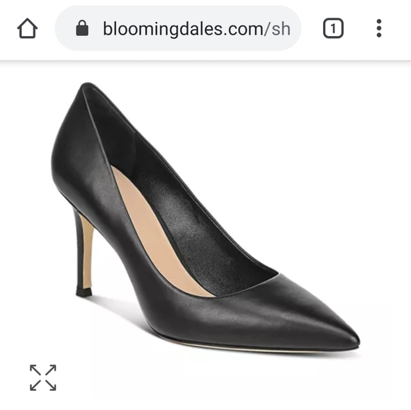 New Via Spiga Black Leather Kitten Pumps Size 8 - Picture 6 of 7